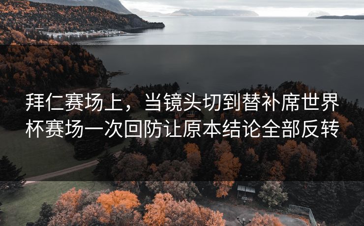 拜仁赛场上，当镜头切到替补席世界杯赛场一次回防让原本结论全部反转