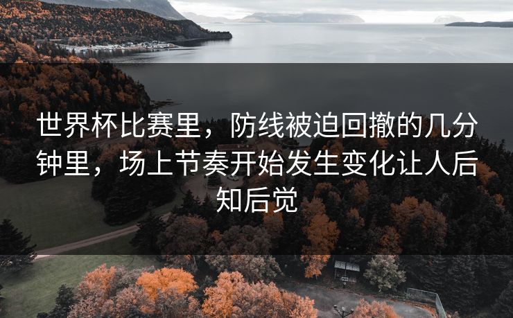 世界杯比赛里，防线被迫回撤的几分钟里，场上节奏开始发生变化让人后知后觉